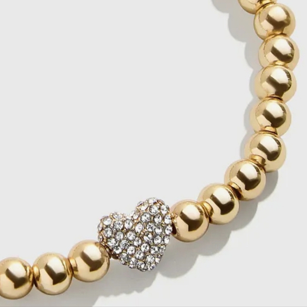BAUBLEBAR Heart Of Gems Pisa Bracelet Clear/Gold OS